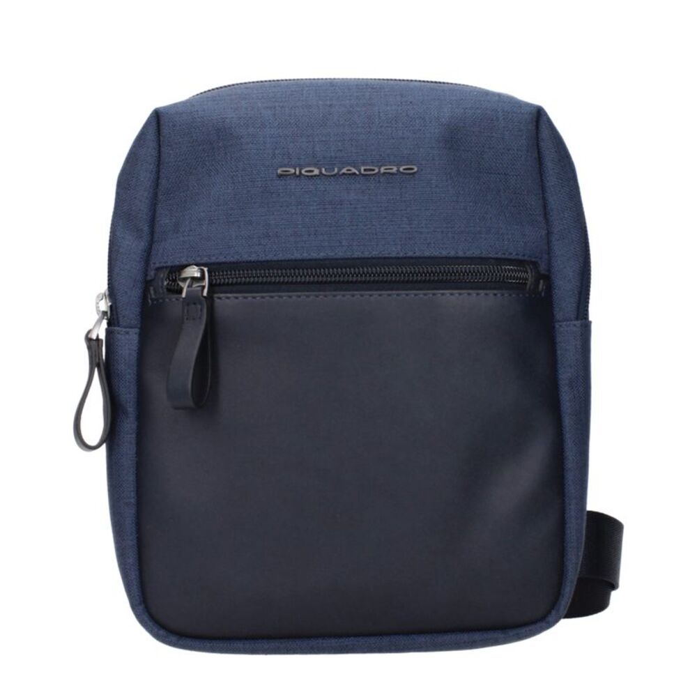 Piquadro Blue Fabric Crossbody Men's Bag
